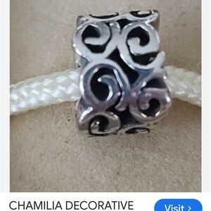 Chamilia Sterling Silver Swirl Charm